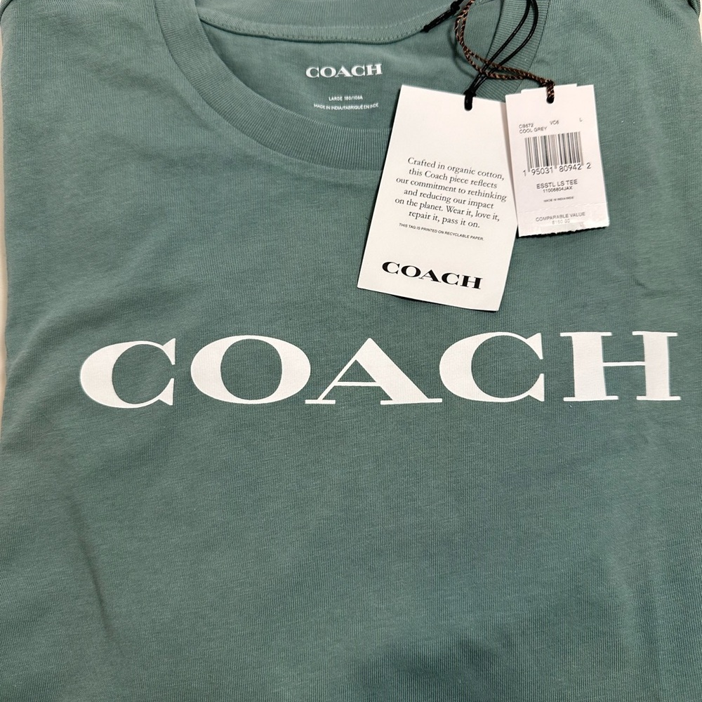 Coach Green Long Sleeve Shirt - Picture 3 of 5